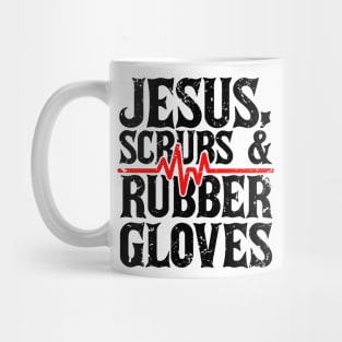 Jesus, Scrubs And Rubber Gloves Mug